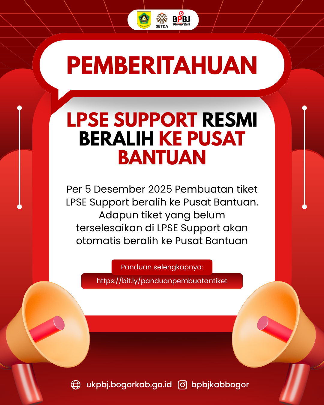LPSE Support Resmi Beralih ke Pusat Bantuan LKPP