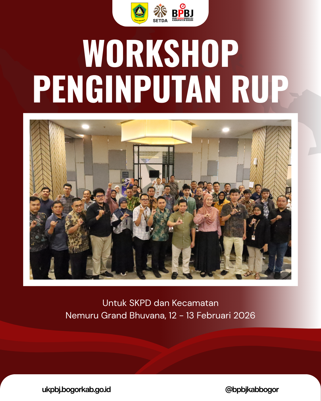 Workshop Penginputan RUP SKPD dan Kecamatan Tahun 2026 Perkuat Perencanaan Pengadaan Kabupaten Bogor